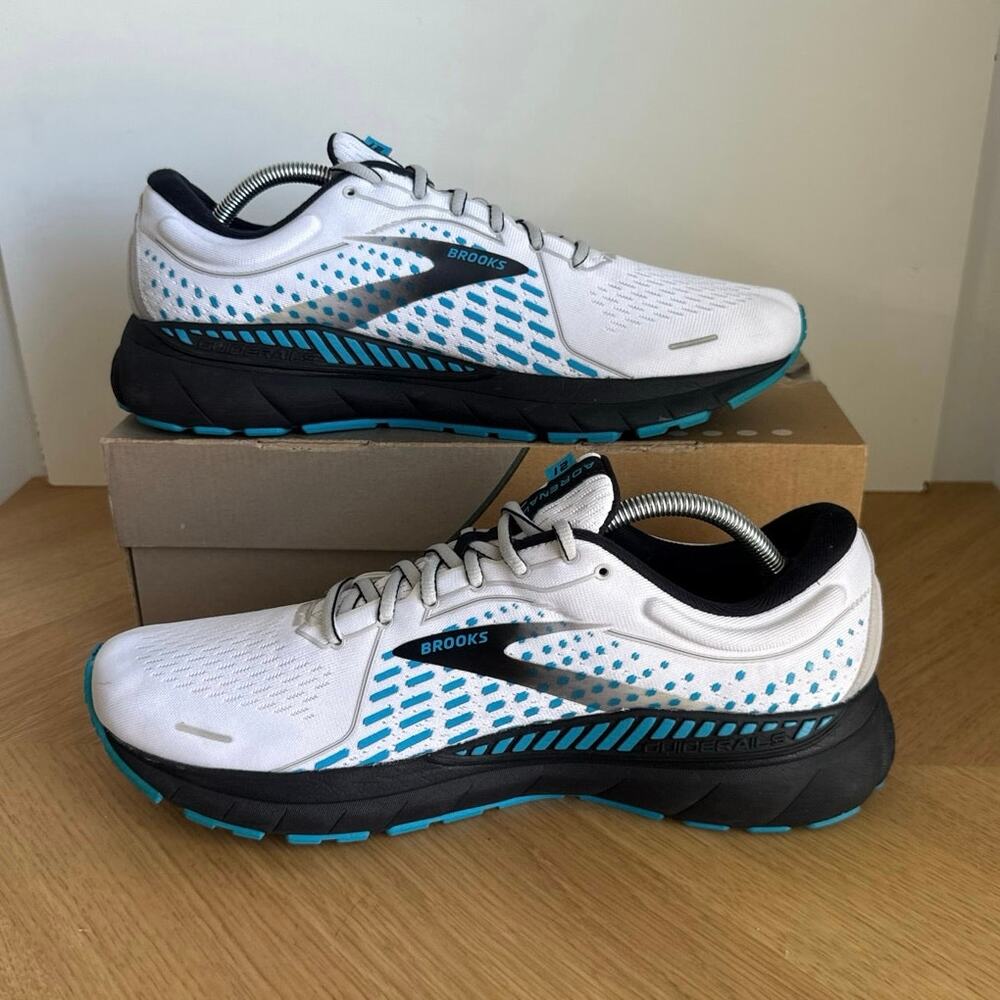 Brooks Adrenaline 21 Blue/White/Black Men Running Sneakers - SZ 11.5 - Picture 10 of 13